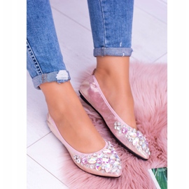 Lu Boo Ballerine rosa su pietre elastiche Even 2