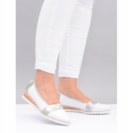 Stagórs Ballerine bianche in pelle lucida Moro Persi bianco 2