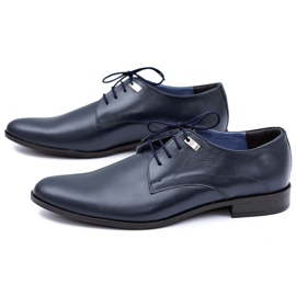 Mario Boschetti Eleganti scarpe formali blu navy Damaso 1