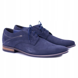 Bednarek Polish Shoes Scarpe brogue da uomo Bednarek Elegant Leather Suede Navy Blue Eligio blu navy 1