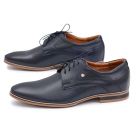 Mario Boschetti Scarpe Refugio in pelle elegante blu navy 1