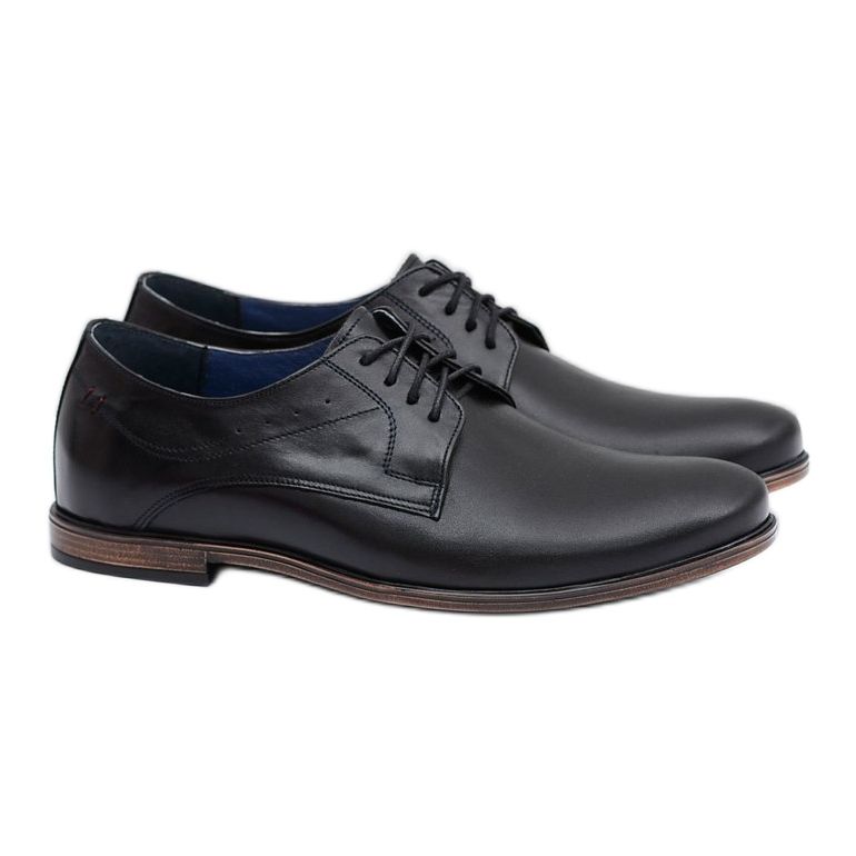 Scarpe James da uomo in pelle nera Nikopol nero 1