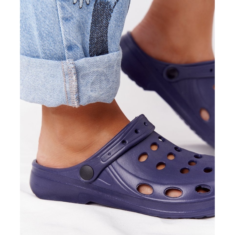 Flameshoes Pantofole in schiuma Eva blu navy da donna 1