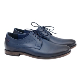 Scarpe da uomo Nikopol in pelle blu navy James 1