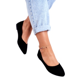 PS1 Ballerine da donna nere in camoscio Bueno nero 2