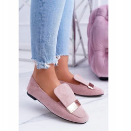 Mocassini da Donna Con Targhetta Golden Lordsy Lu Boo Harlem rosa 1