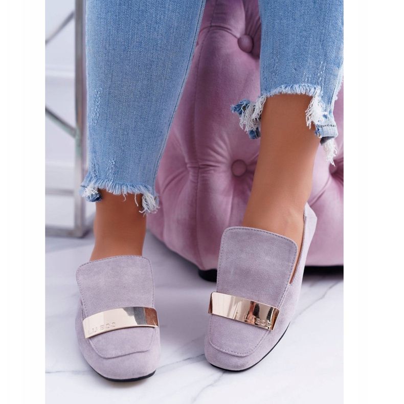 Mocassini Donna Grigi Con Targhetta Dorata Lordsy Lu Boo Harlem grigio 2