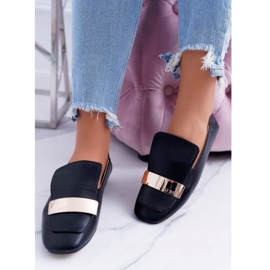 Mocassini Donna Lu Boo Black Grain Con Targhetta Harlem nero 2