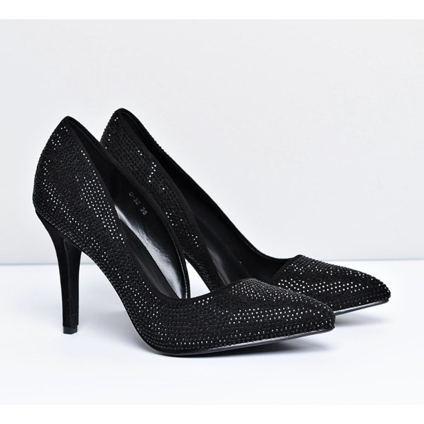 Vices Strass asimmetrici da donna in camoscio nero Santee 1