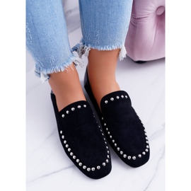 Lu Boo Ballerine nere Lords da donna con strass Planta nero 2