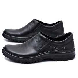 KOMODO Scarpe brogue nere in pelle da uomo Taglie grandi Modest nero 1
