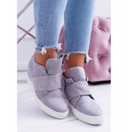 Sneakers Donna Grigie Lu Boo Paillettes Rosa Zucchero grigio 2