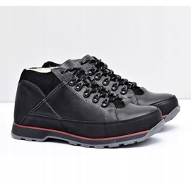 KOMODO Scarpe brogue da uomo nere Warmed Trafer nero 1