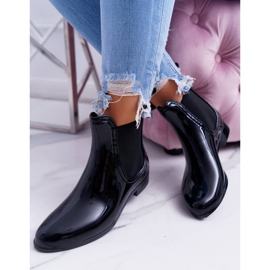 Galosce da donna laccate nere slip-on nero 1