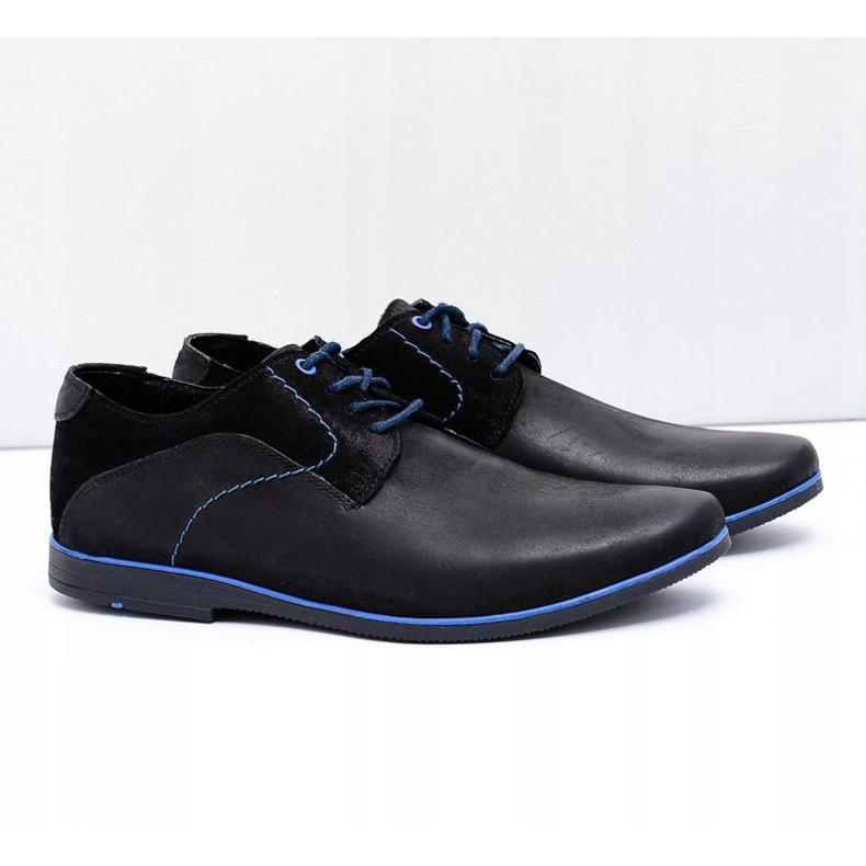 Mario Boschetti Scarpe Penegro da uomo in pelle nera nero 1