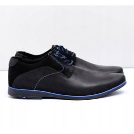 Mario Boschetti Scarpe Penegro da uomo in pelle nera nero 2