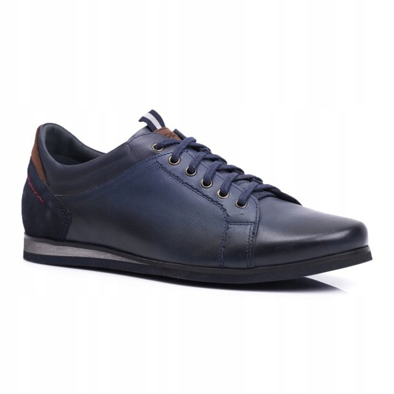 Scarpe sportive da uomo in pelle blu navy Nikopol Achilles 1
