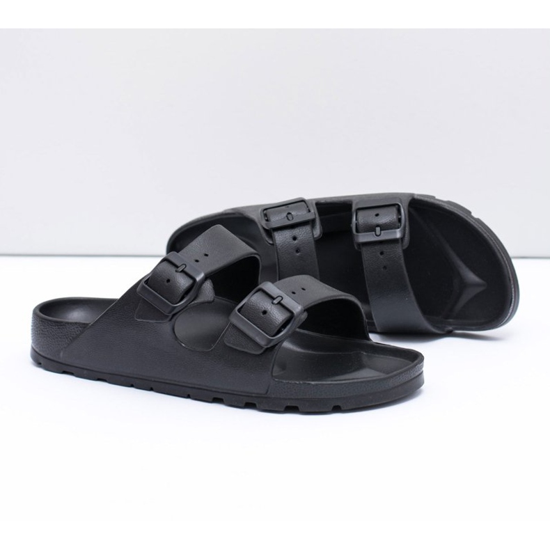Flameshoes Pantofole da giardino leggere nere da uomo nero 2
