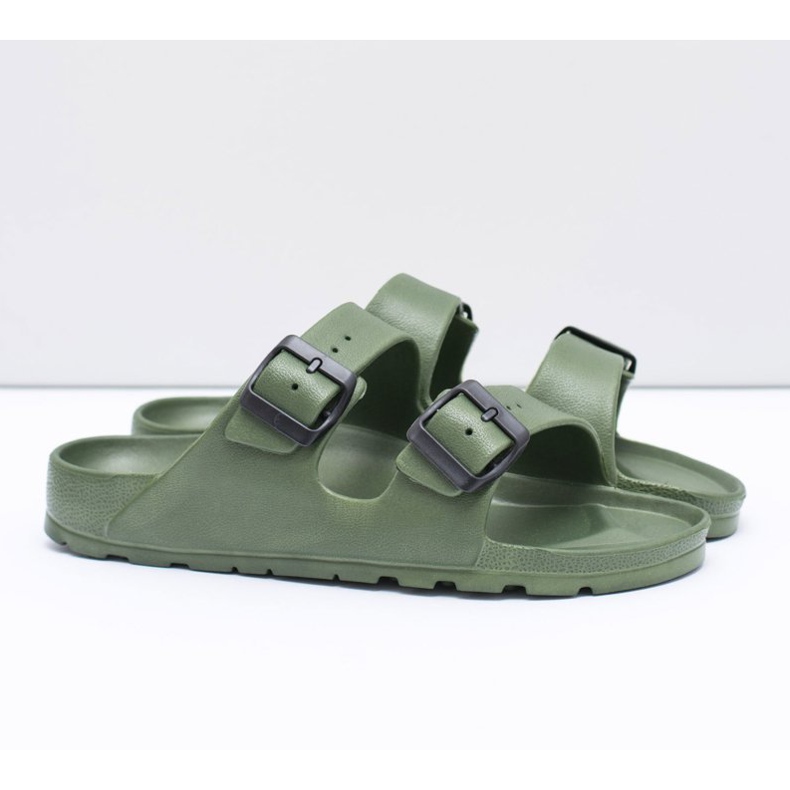 Flameshoes Pantofole leggere da uomo verde oliva 1