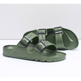Flameshoes Pantofole leggere da uomo verde oliva 2