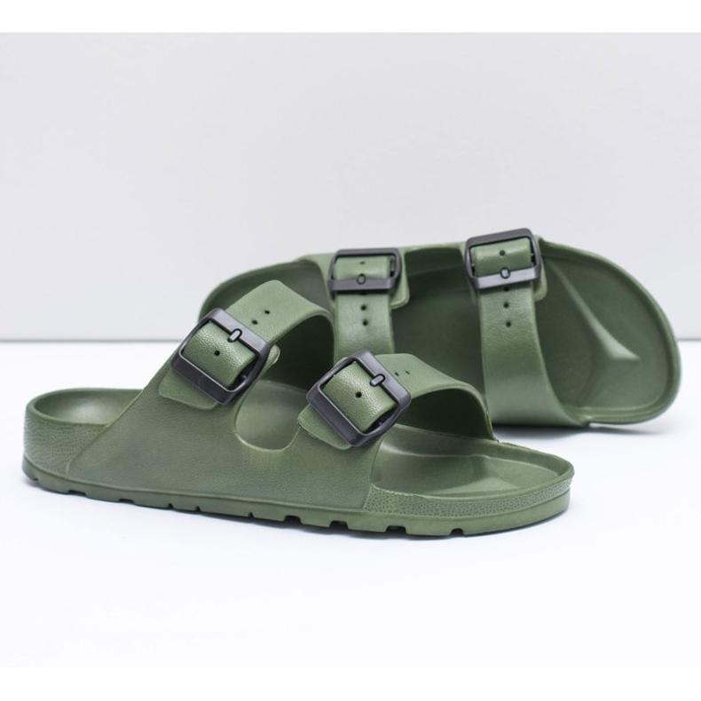 Flameshoes Pantofole leggere da uomo verde oliva 2