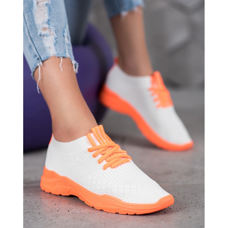 Seastar Scarpe sportive leggere bianca arancia 1
