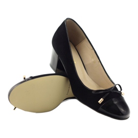 Pompe in pelle con un fiocco nero Sagan 2275 3