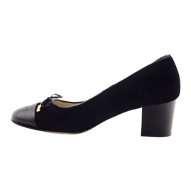 Pompe in pelle con un fiocco nero Sagan 2275 2
