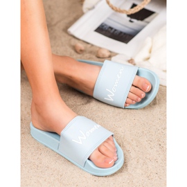 Small Swan Pantofole Blu Donna 1