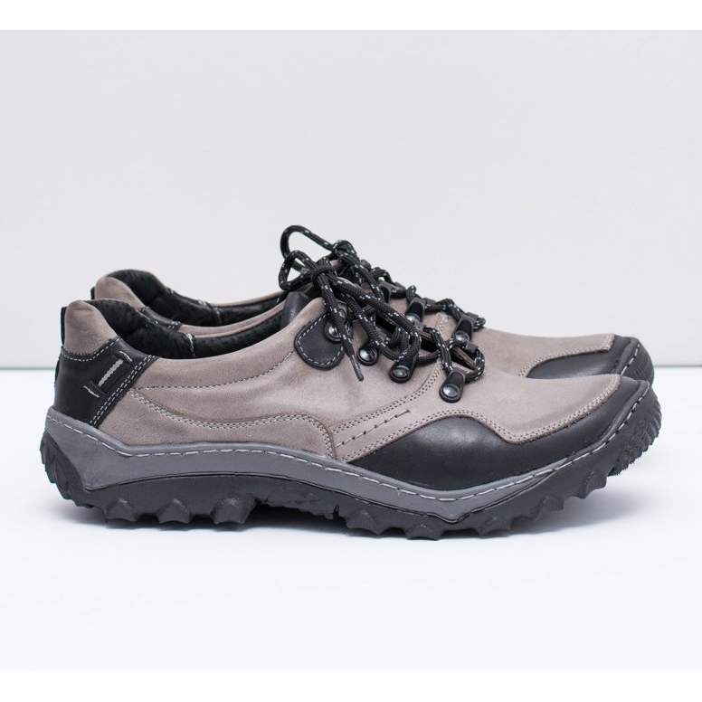 KENT Scarpe da Trekking da Uomo in Pelle Grigie Gretin grigio 2