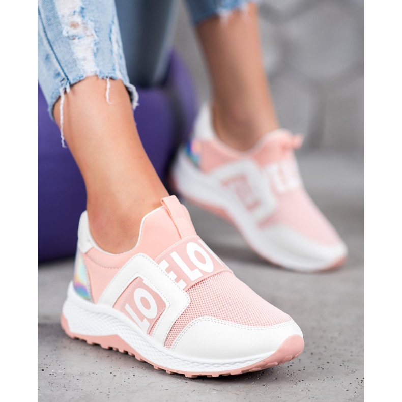 Seastar Slipon sulla piattaforma dell'amore bianca rosa 2