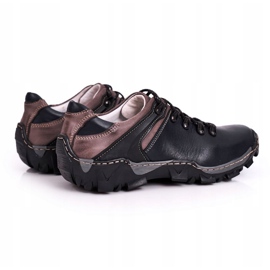 Bednarek Polish Shoes Scarpe Trekking Uomo in Pelle Filippo blu navy 1
