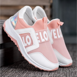 Seastar Slipon sulla piattaforma dell'amore bianca rosa 1