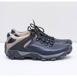 Bednarek Polish Shoes Scarpe Trekking Uomo in Pelle Filippo blu navy 2