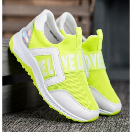 Seastar Slipon sulla piattaforma dell'amore bianco verde 2