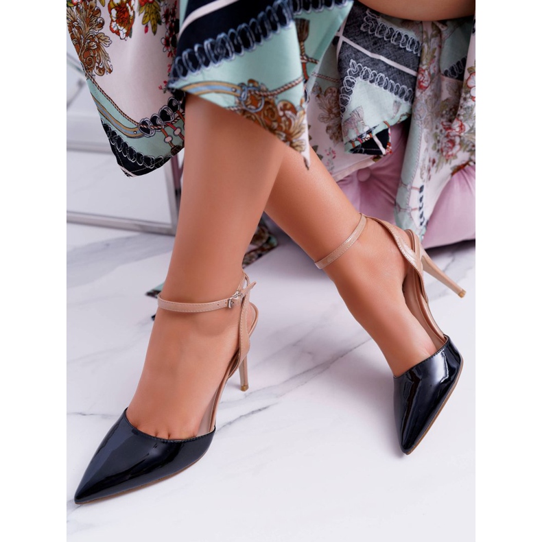Sandali Tacco Alto Donna Nero Beige Ergola marrone 1
