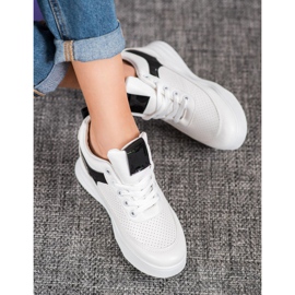 Renda Sneakers in ecopelle bianco 1