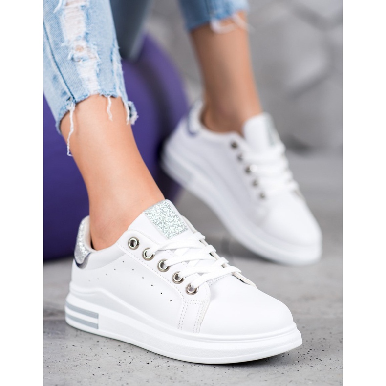 Diamantique Scarpe sportive sulla piattaforma bianca 1