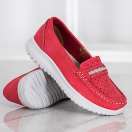 Small Swan Mocassini Sulla Piattaforma rosso 1