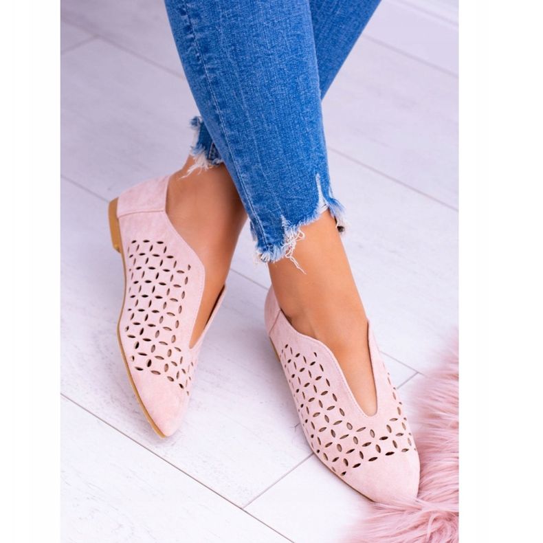 Lu Boo Suede Slip-On Synthia scarpe da donna Rosa cipria 2