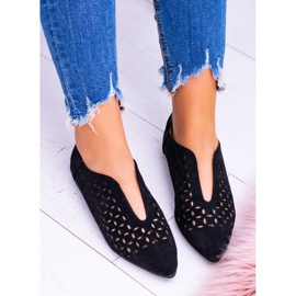 Lu Boo Scarpe Slip-on Synthia da donna in camoscio nero 2