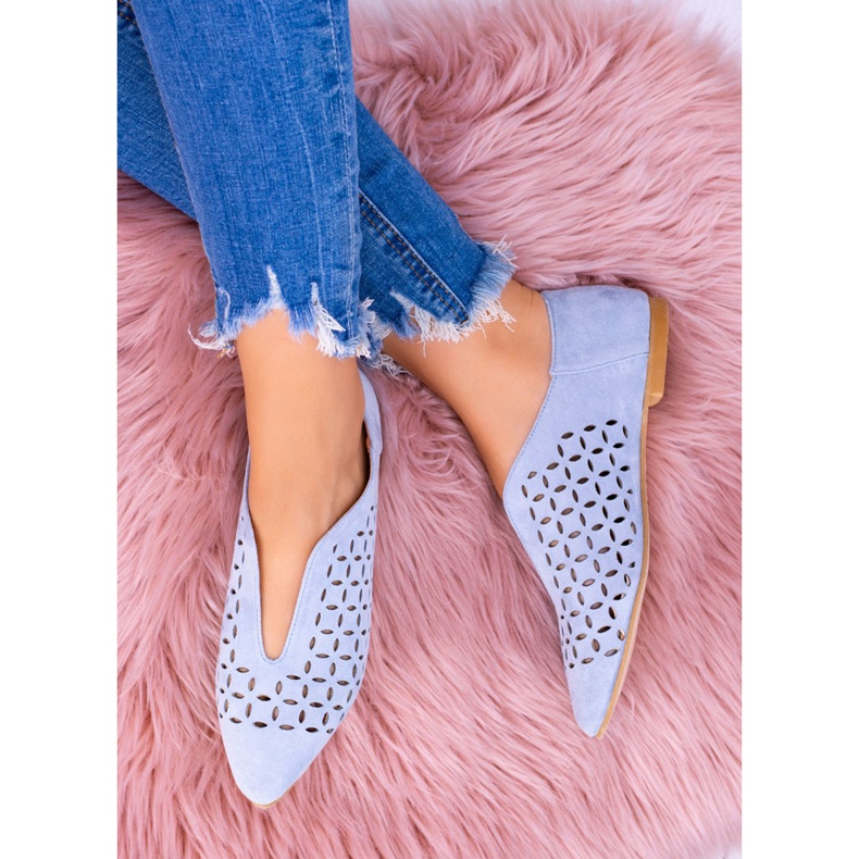 Lu Boo Slip-on Synthia da donna in camoscio blu scarpe 1
