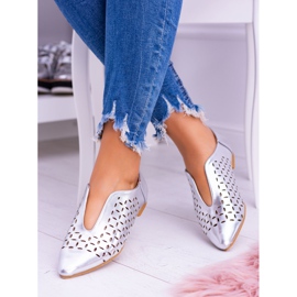 Lu Boo Silver Synthia Slip-On Scarpe da donna grigio 1
