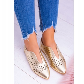 Lu Boo Golden Synthia Slip-On Scarpe da donna d'oro 2