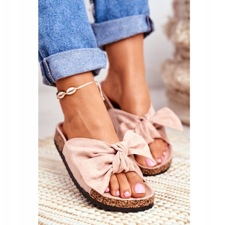 PS1 Pantofole da donna con fiocchi di sughero Wendy Pink rosa 1