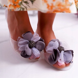 Lu Boo | Ballerine Gomma Meliski Fiori Bianco Candela 2