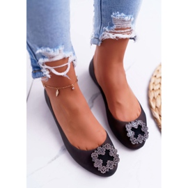 Lu Boo | Ballerine in gomma nera Meliski Strass Palita nero 1