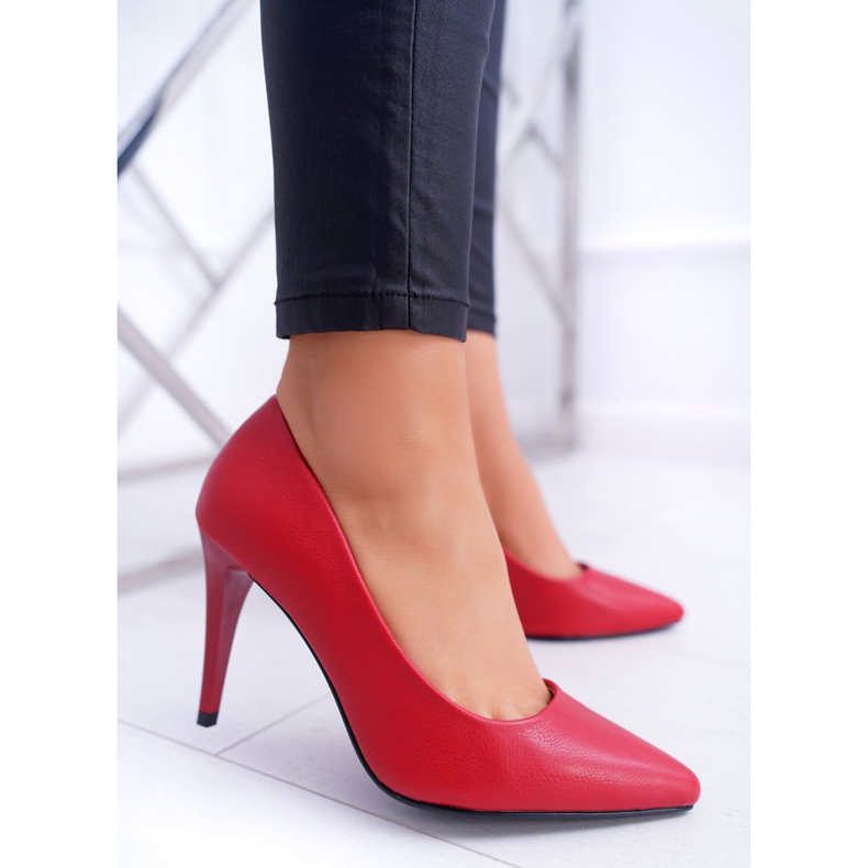Sergio Leone Opaco Décolleté Stiletto Rosso Feliciana 1