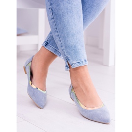 Lu Boo Ballerine olografiche trasparenti blu in Spitz Lison 1