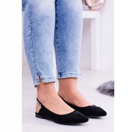 Lu Boo Ballerine Scamosciate Nere con Strass Szpitz Macron nero 1
